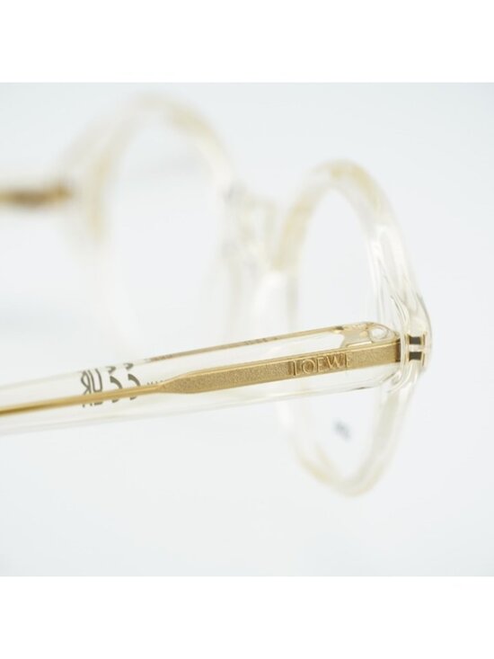 Loewe LW50098I 057 Eyeglasses Transparent Yellow 50mm Round Frame main image 4